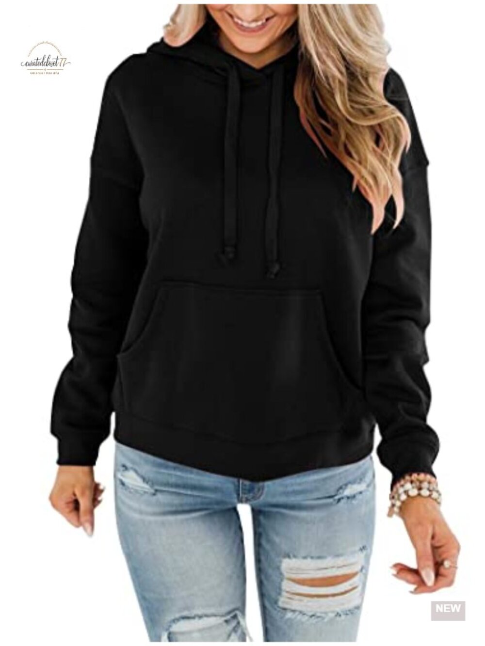 Womens Casual Hoodie Long Sleeve Lightweight Pullover Sweatshirt with Pocket